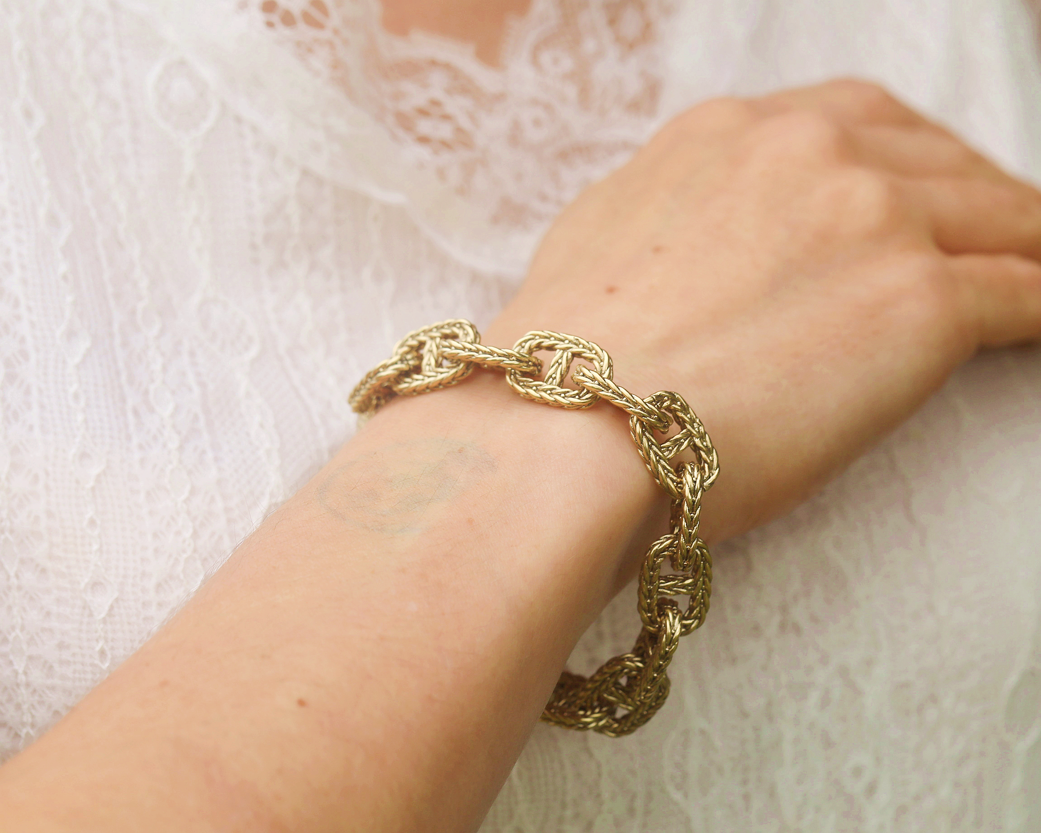 Bracelet Gold Art Deco Chain BE2